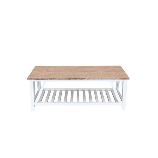 [19116531] Albania Coffee Table-White/Nature