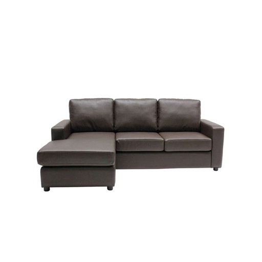 [19120064] Zette Sofa Corner - SL Chocolate/Leather