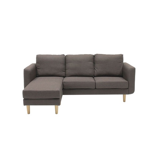 [19120719] Ansen Corner Sofa 2 Seater + Stool - Brown