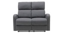 Zixar Recliner 2 Seater - Grey Fabric