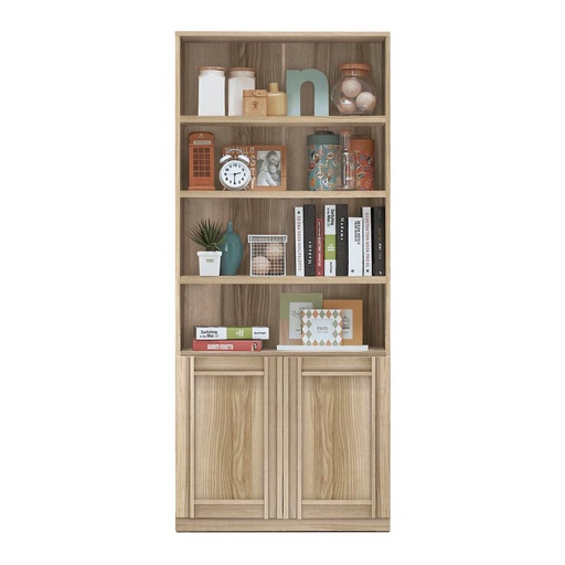 [19139861] Lybrary Bookcase 80cm Wide - Lindberg Oak