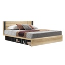 Patinal Bed 5ft - Lindberg Oak/Dark Grey