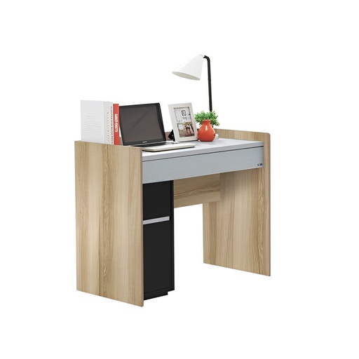 [19140490] Hewka Desk DK100 - Lindeberg Oak/Dark Grey-Denim