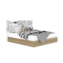 Marzera Bed 5ft - Carrara/Lindberg Oak