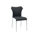 Toppa Chair - Leg-Chrome - Grey/Fabric Black