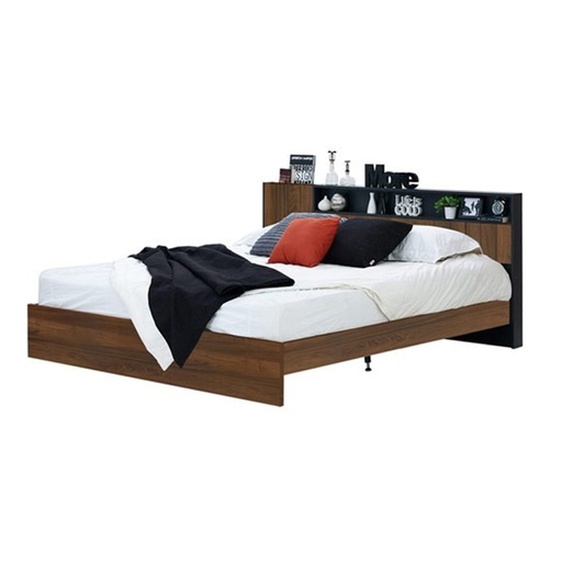 [19170432] Diago Bed 5ft - Legato Walnut/Dark Grey