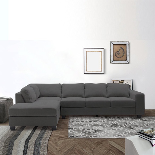 [19174875] Lola Sofa - Left Corner - Grey Fabric