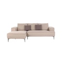 Galin Sofa - Left Corner - Black/Brown Fabric