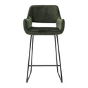 Bar Stool Yabber - Black Leg/Green Velvet