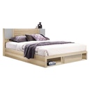 Monteo Bed 6ft - Lindberg Oak - Denim