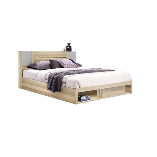 [19191912] Monteo Bed 5ft - BW5 - Natural Oak - Denim