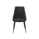 Yilmaz Chair - Black Leg - Dark Brown 