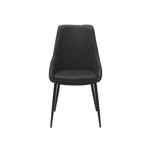 [19195406] Yilmaz Chair - Black Leg - Dark Brown 