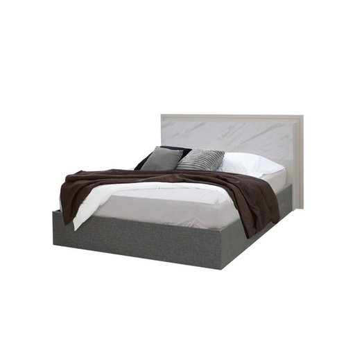 [19196332] Florence Bed 5ft - Grey Lin/Volakas Matt