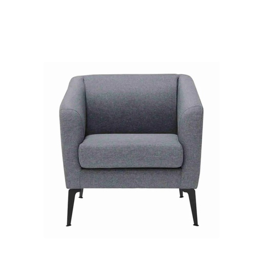 [19197053] Miya Arm Chair - Light Grey/Black