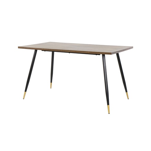 [19199467] Tarish-A140 Dining Table - Gold Black Leg - Walnut