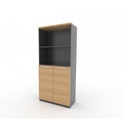 Able High Cabinet HC080/DO05-0083 (2L) - Black Grey/Moccha