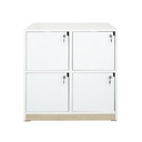 KC-Play Locki Cabinet- White/ Lindberg Oak