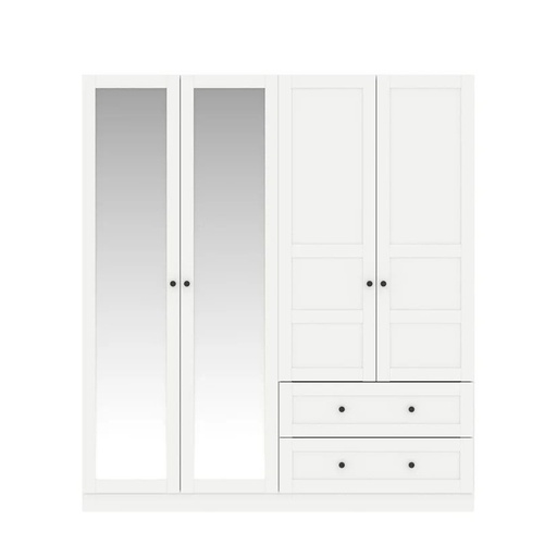 [19210295] Moneta Wardrobe 180cm - White