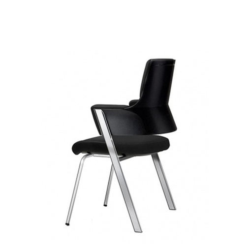 [501NAA49S_PU] Merryfair Delphi Visitor Office Chair - PU Synthetic Leather Black