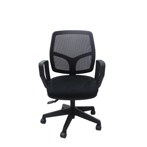 [537TKA60N3] Merryfair Stick Flex - Low Back Loop-arm Office Chair - Black-537TKA60N3