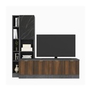 Contini Entertainment Unit TV160cm wide - Legato Walnut/BLMQ