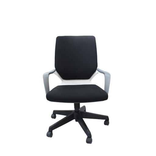 [908PSHA72N2] Merryfair Apollo Mid Back Office Chair - Black & White BL418