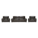 Gamonee Sofa Set 3+1+1 Seater - Genuine Leather/SL Brown