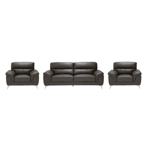 [99030004] Gamonee Sofa Set 3+1+1 Seater - Genuine Leather/SL Brown