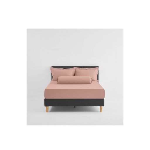 [BS5-QS-AT-BP] Lotus Attitude - QS Fitted Bedsheet Set-5pcs - Blush Pink