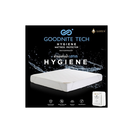 [GN-WP-MP-KS] Lotus Goodnite Tech Hygiene Waterproof Mattress Protector 6Ft