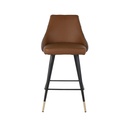 Bar Stool Tictoc - Black Steel - SL Brown