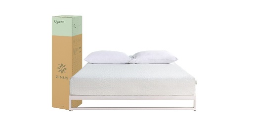 [TLZ-MFGT-20K] Zinus Flossie 6ft × 6.5ft - Green Tea Memory Foam Mattress - 20cm