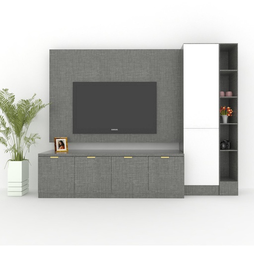 Contini Entertainment Unit TV160cm wide - Grey Linen